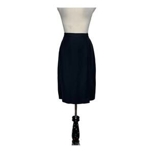 Ann Taylor vintage black  front side slit pencil skirt size 6